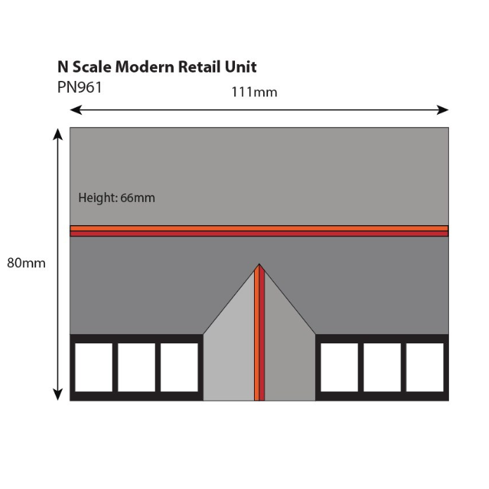 PN961 Metcalfe N Scale Modern Retail Unit