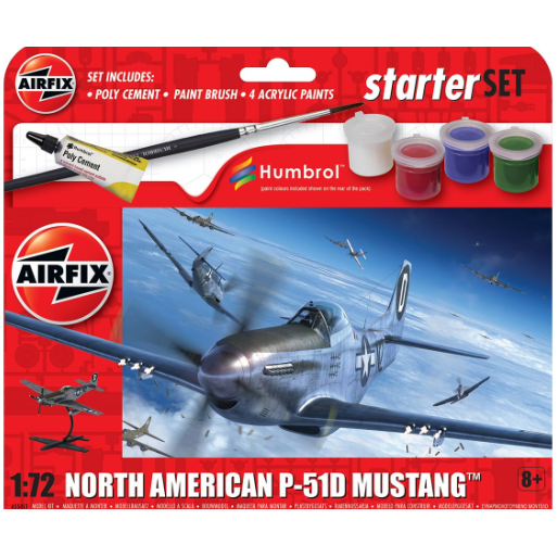 A55013 Airfix 1/72 Starter Set - North American P-51D