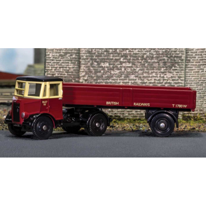 DG214006 Corgi 1/76 OO Gauge Thornycroft Nippy Dropside Trailer - British Railways