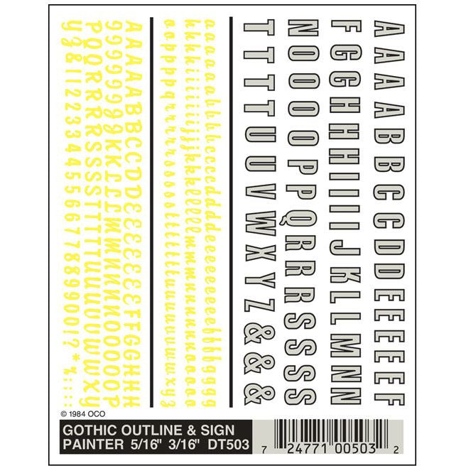 DT503 Woodland Scenics Gothic Outline & Signs Painter