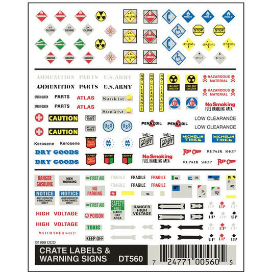 DT560 Woodland Scenics Create Labels And Warning Signs