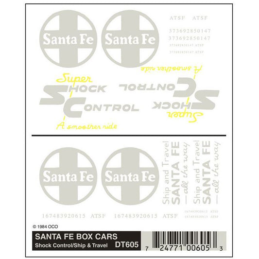 DT605 Woodlands Scenics Santa Fe Box Cars 2 Car Set