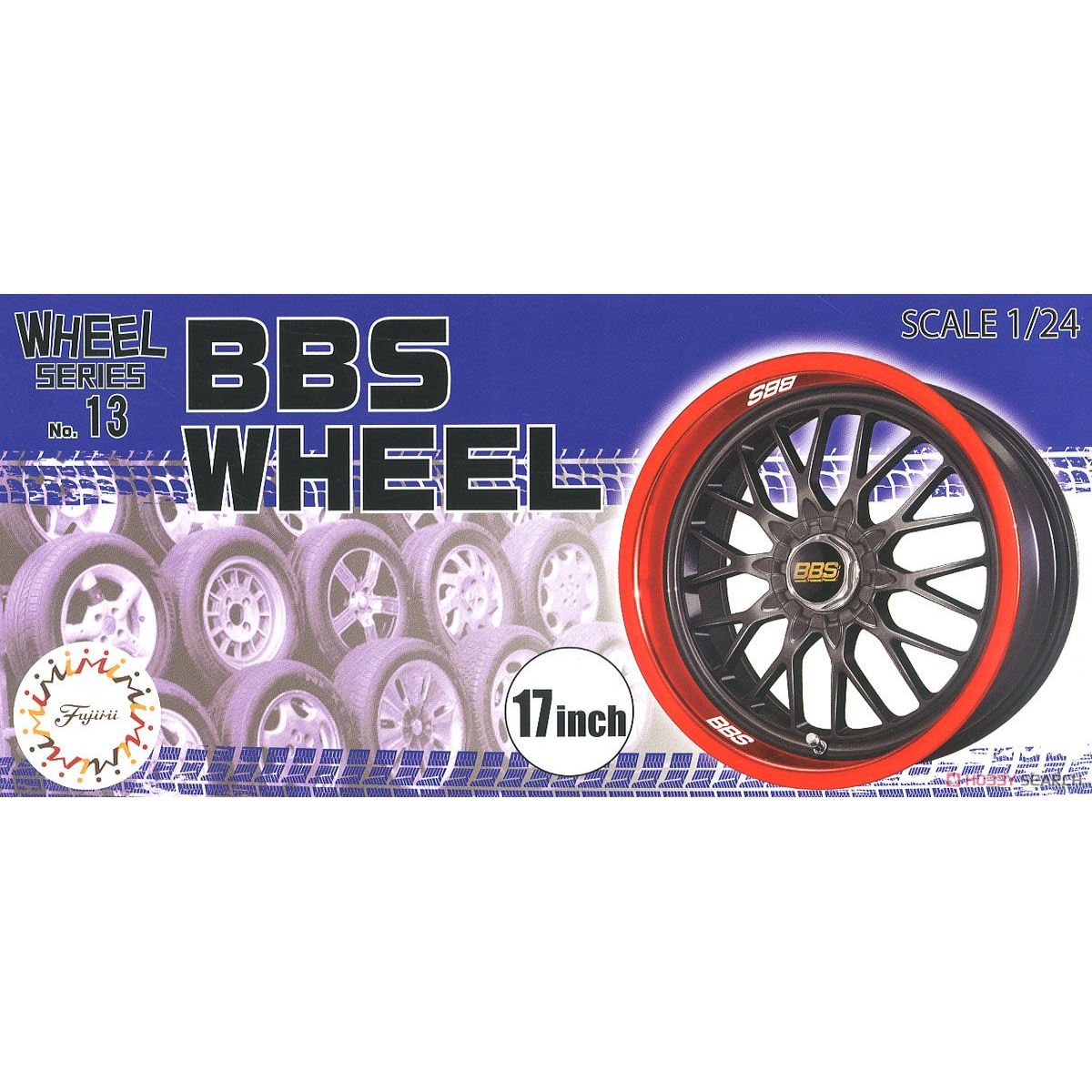 193540 Fujimi 1/24 Wheels & Tyres Set 17" (431mm) BBS