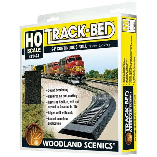 ST1474 Woodland Scenics Ho Track-Bed 24' Continuous Roll 5 cm X 4.45 cm X 732 cm