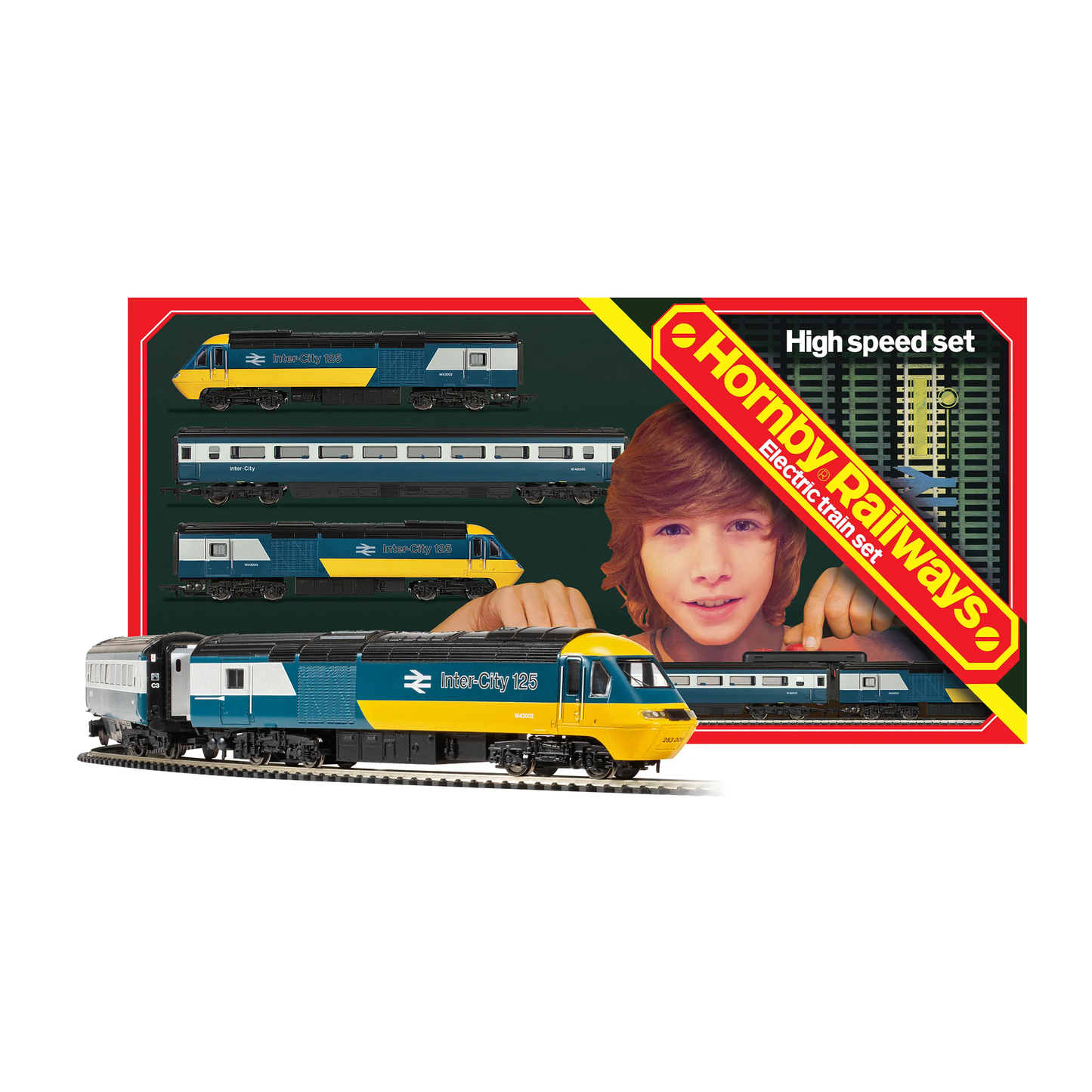 R1289M Hornby OO Scale Railways B.R. High Speed Retro Train Set