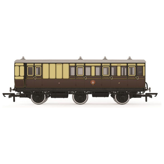 R40308 Hornby OO Scale GWR, 6 Wheel Coach, 3rd Class, 2548 - Era 2/3