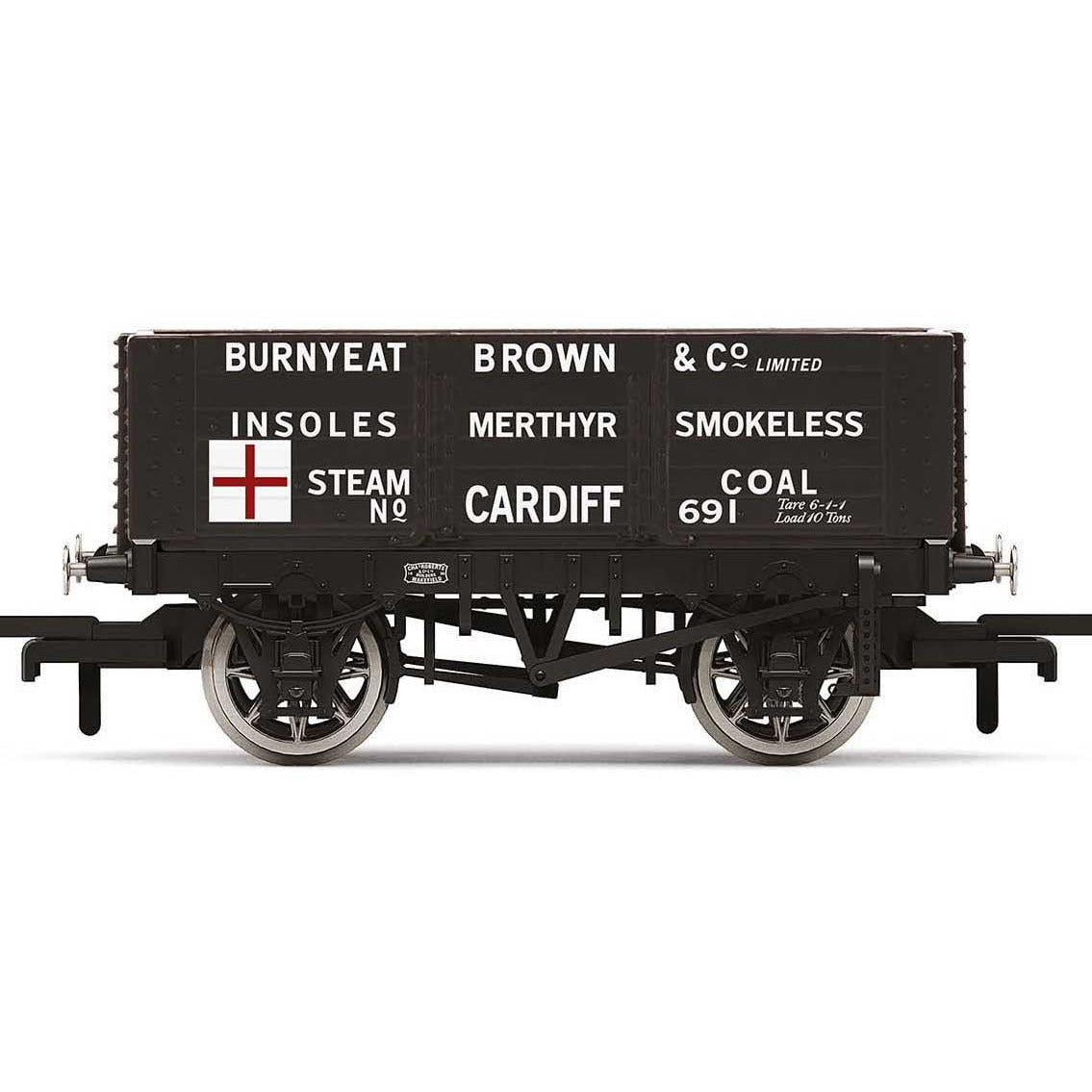 R60025 Hornby 6 Plank Wagon, Burnyeat Brown & Co. - Era 2