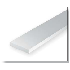 HO Scale Strips 3.5mm = 1’0 (1:87) 14” (35 cm) Length - Opaque White Polystyrene