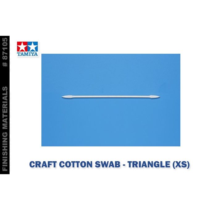 87105 Tamiya Cotton Swab Triangular, Extra ,Sml 50Pcs