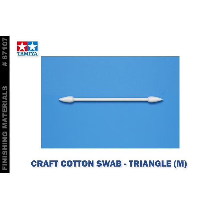 87107 Tamiya Cotton Swab Triangular ,Medium 50Pcs (Copy)