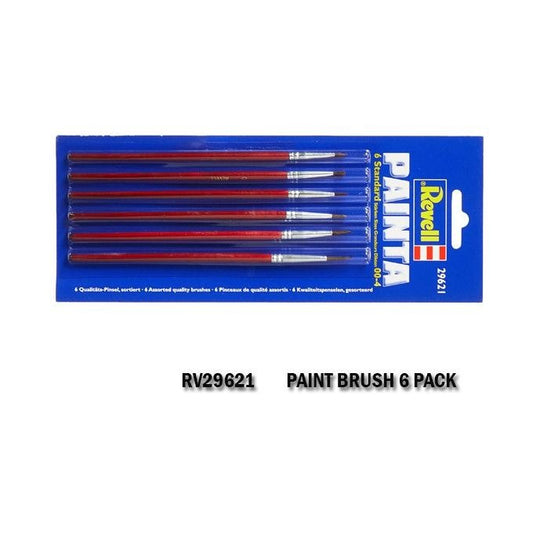 29621 Revell Paint Brushes - 6 Pack - Thin To Thick