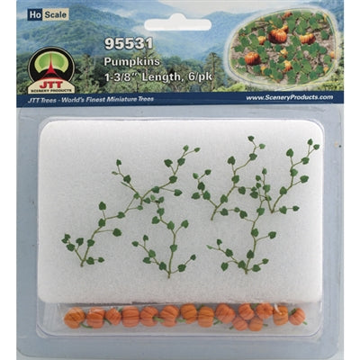 95531 JTT Scenery Pumpkins 1-3/8" long HO-scale, 6/pk