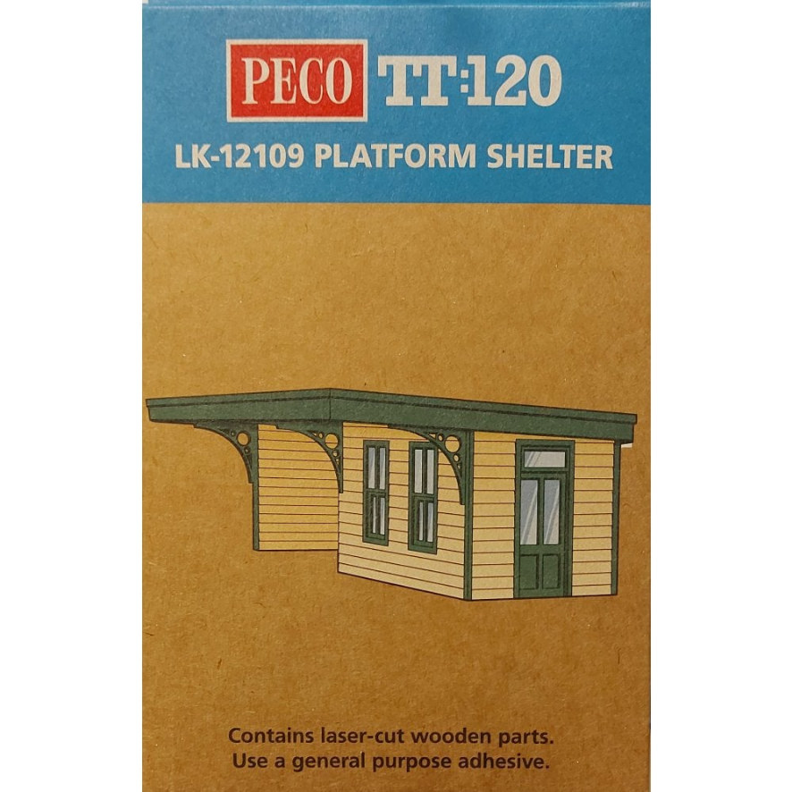 LK-12109 Peco TT Scale Platform Shelter - Laser Cut Wood Kit