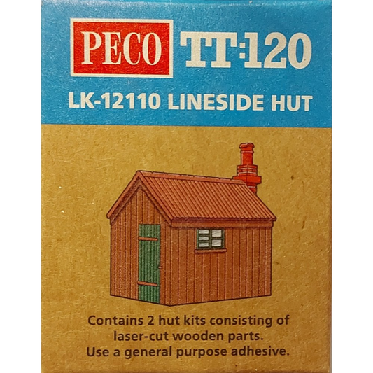 LK-12110 Peco TT Scale Lineside Hut (2) - Laser Cut Wood Kit