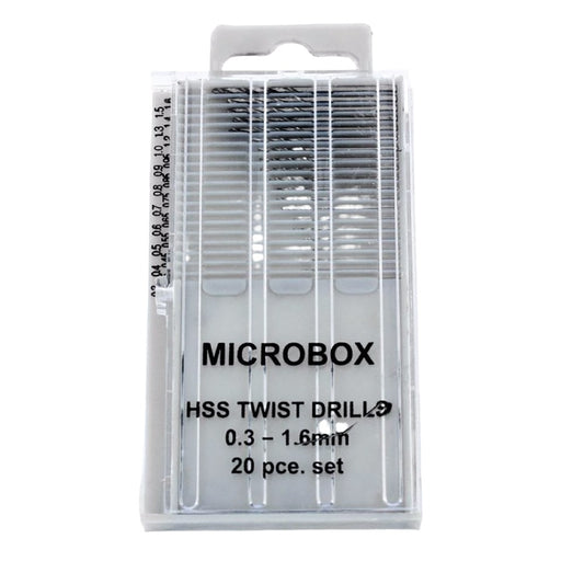 MM019 Model Maker 20 Piece Microbox Drill Set (0.3-1.6mm)