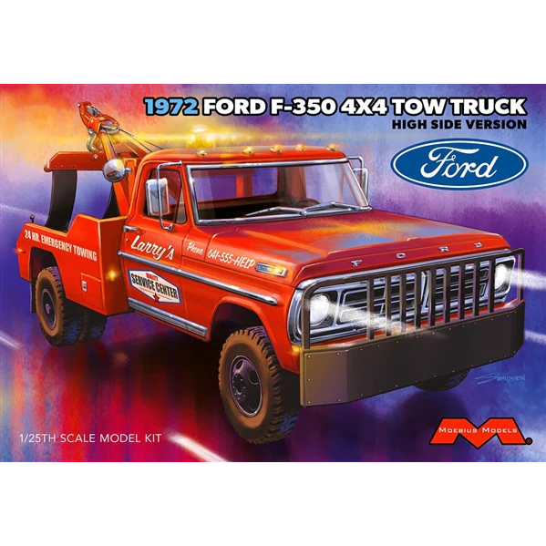 2598 Moebius Models 1/25 1972 Ford F-350 4X4 High Side Tow Truck