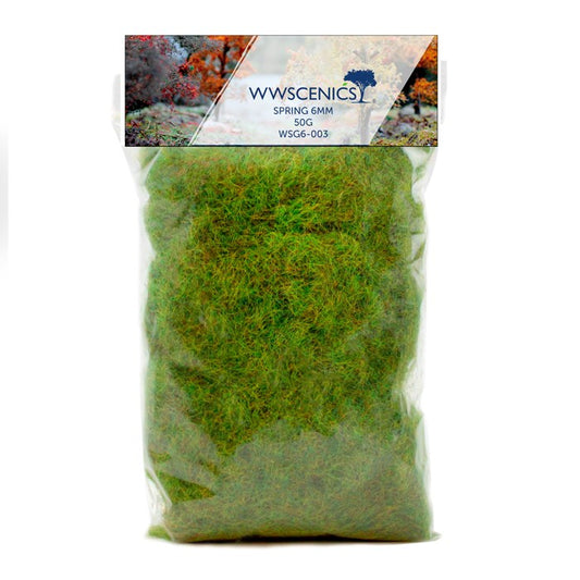 WWS 500ml 6mm Spring Static Grass - 50g Bag