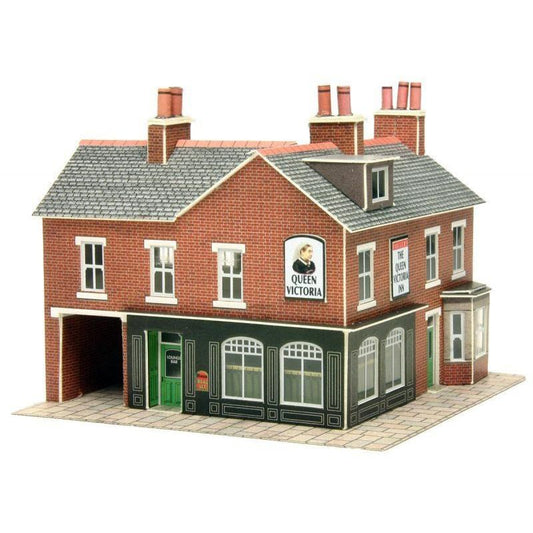 PN116 Metcalfe N Scale Red Brick Corner Shop & Pub Kit