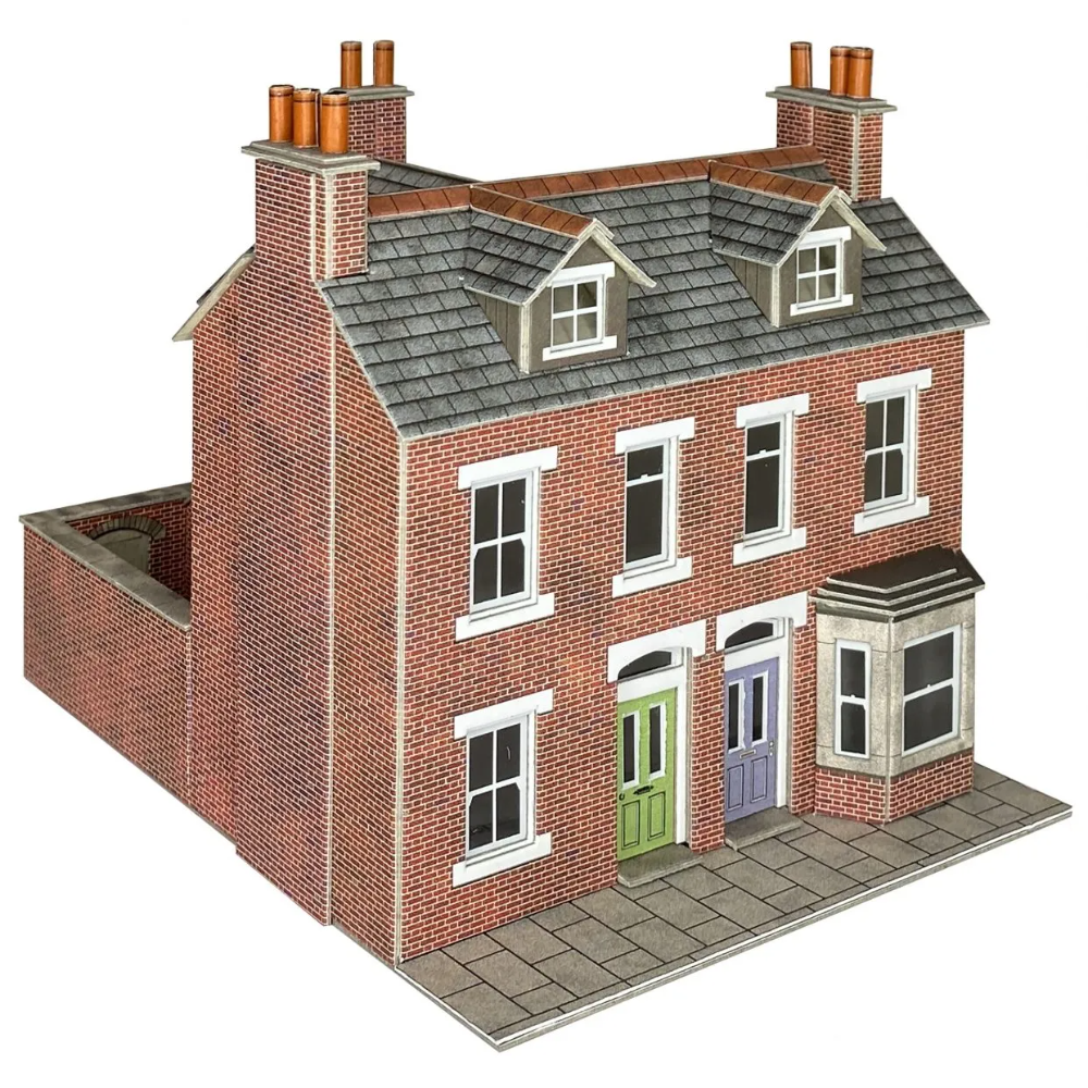 PO300 Metcalfe OO Scale Terraced Houses Kit in Brick
