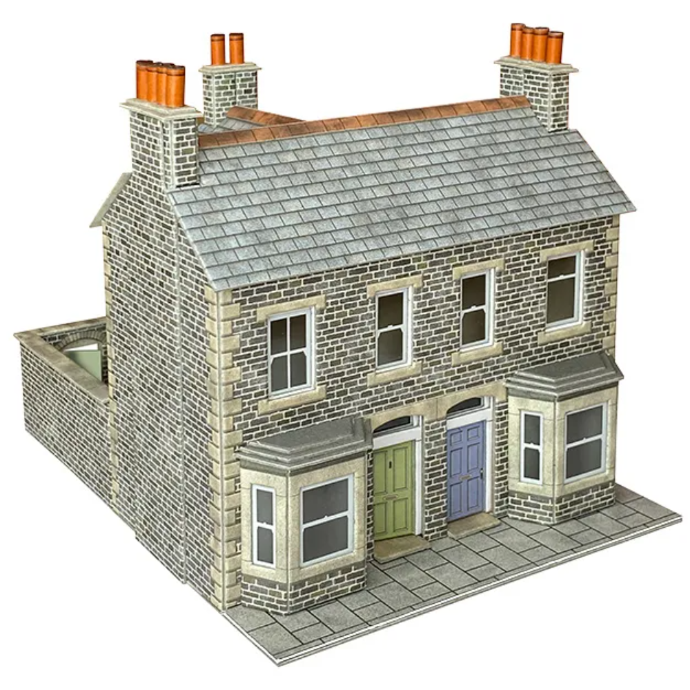 PO301 Metcalfe OO Scale Terraced Houses Kit in Stone