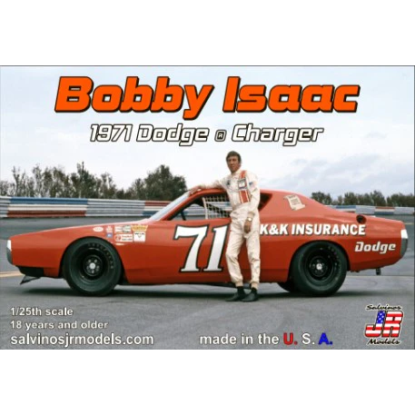 BIDC1971 JR 1/25 Salvinos Bobby Issac #71 1971 Dodge Charger Flat Hood