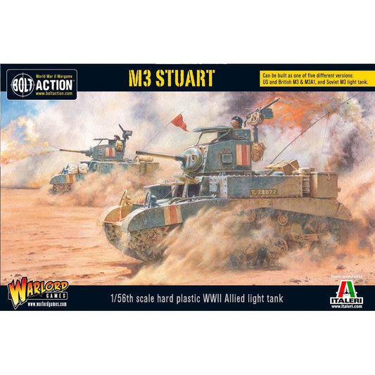 402013002 Bolt Action 1/56 M3 Stuart - WWII Allied light tank