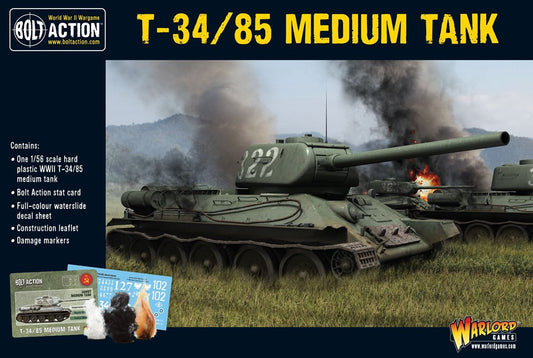 402014004 Bolt Action 1/56 T34/85 Soviet Medium Tank (Plastic)