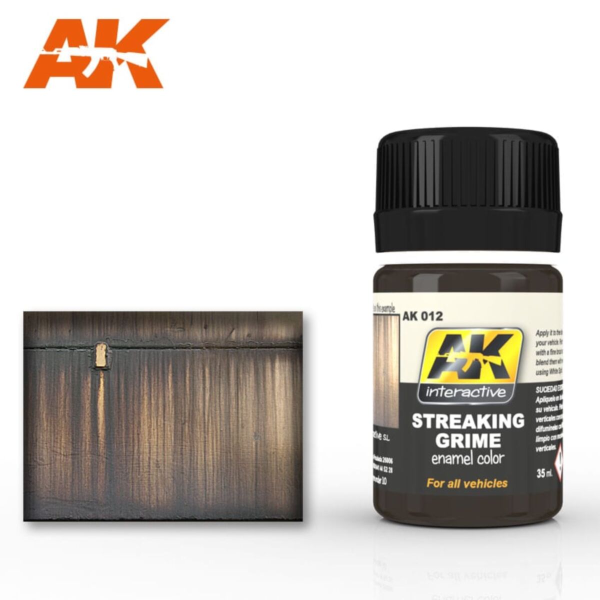 012 AK Interactive - Weathering Products - Streaking Grime General 35ml