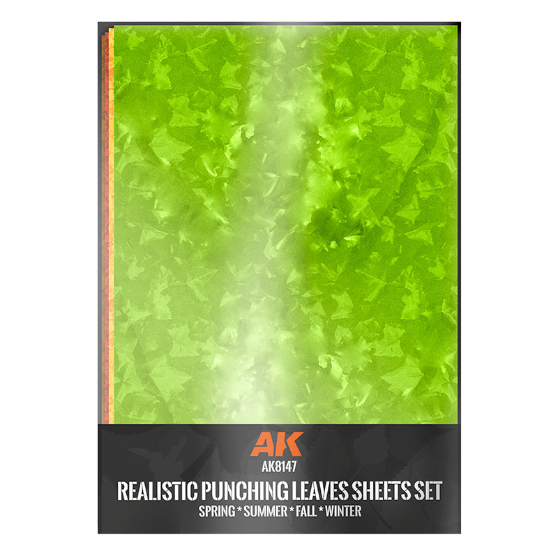 234719 Ak Interactive - Tools - Punching Leaves Sheets Set (4 Units Of A4-Size Sheets)