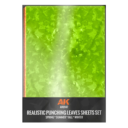 234719 Ak Interactive - Tools - Punching Leaves Sheets Set (4 Units Of A4-Size Sheets)