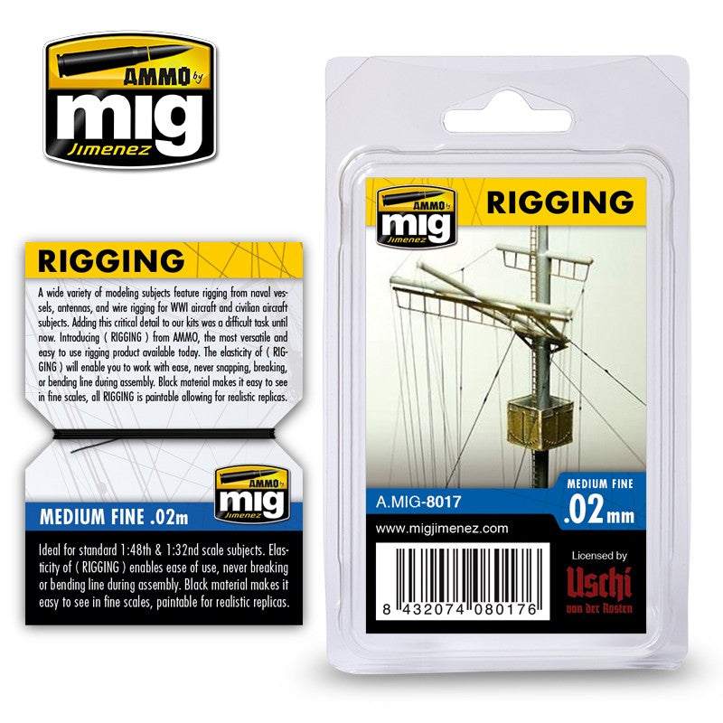 8017 Ammo by MIG - Accessories - Rigging Medium Fine 0.02mm