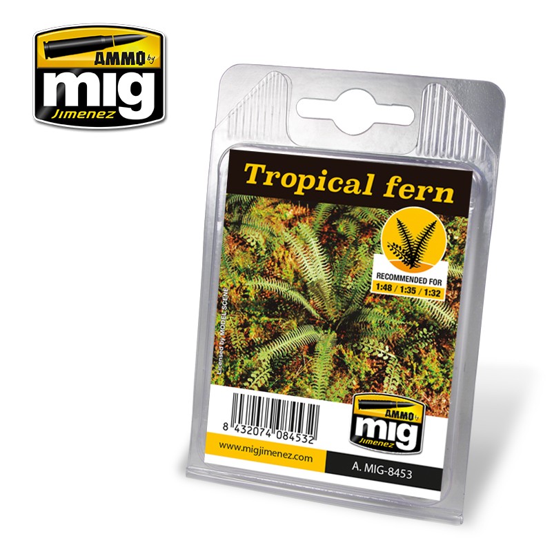 8453 Ammo by MIG - Dioramas - Laser Cut Plants - Tropical Fern