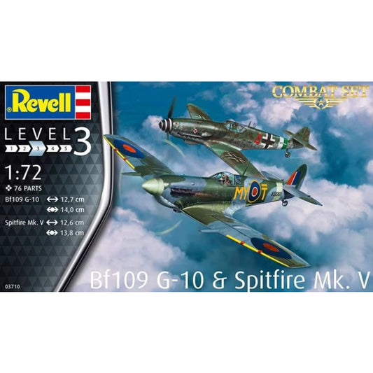 03710 Revell 1/72 Combat Set Messerschmitt Bf109G-10 & Spitfire Mk.V