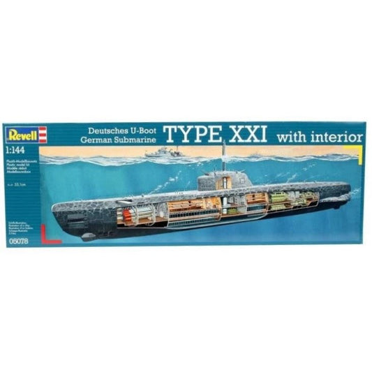 05078 Revell 1/144 Submarine Type XXI U 2540 & Interior Cutaway