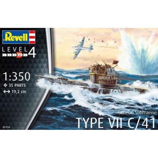 05154 Revell 1/350 German U-Boat VII C/41