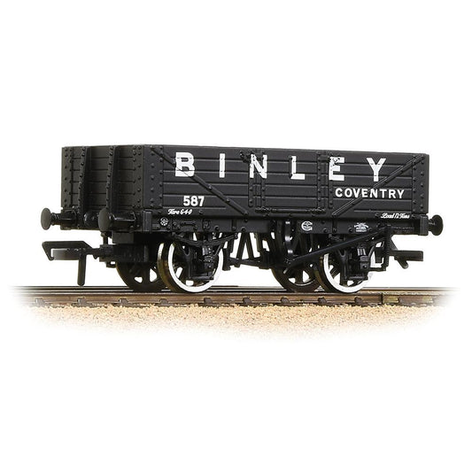 37-074 Branchline [OO] 5 Plank Wagon Wooden Floor 'Binley' Black