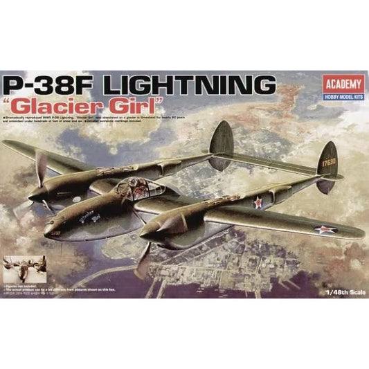 12208 Academy 1/48 P-38F Lightning Glacier Girl