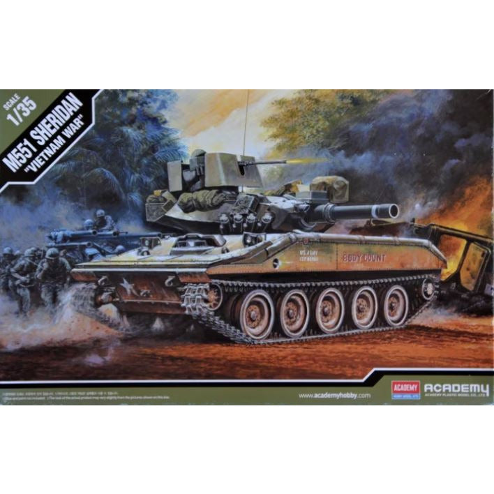 Injection Model Kit 13011 Academy 1/35 M551 Sheridan – Injection Models Now