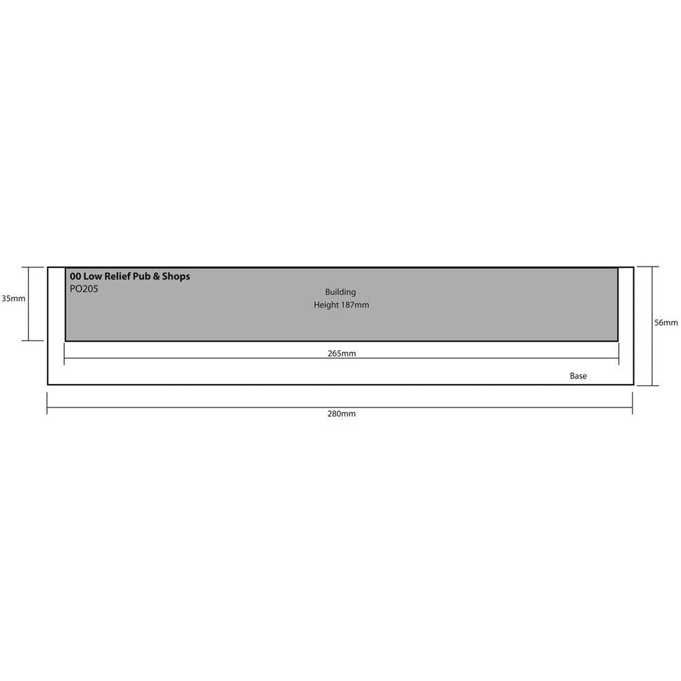 PO205 Metcalfe [OO] Low Relief Pub & Shops Kit