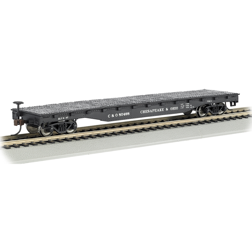 17322 Bachmann USA [HO] 52' Flat Car - Chesapeake & Ohio