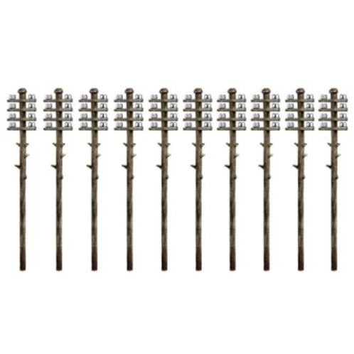 211 Ratio N Scale Telegraph Poles 10 pack