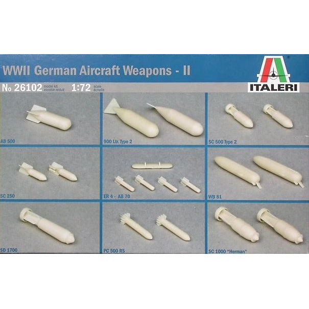 26102 Italeri 1/72 WWII German Aircraft Weapons 2