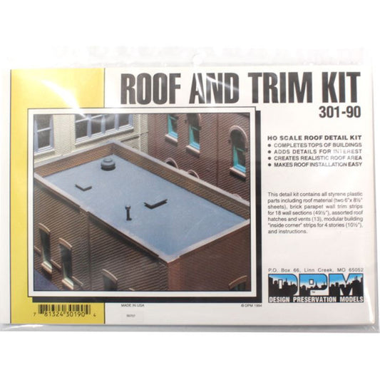 DPM301-90 Ho Scale Roof And Trim Kit