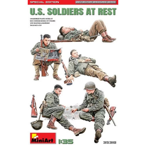 35318 Miniart 1/35 Us Soldiers At Rest