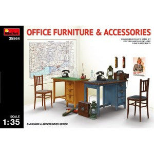 35564 Miniart 1/35 Office Furniture & Accessories