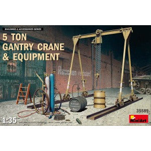 35589 Miniart 1/35 5 Ton Gantry Crane & Equipment