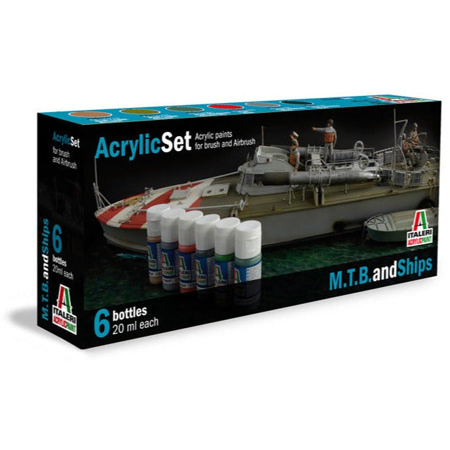 434AP Italeri/Vallejo Paint - MTB & Ships - 6 Pcs