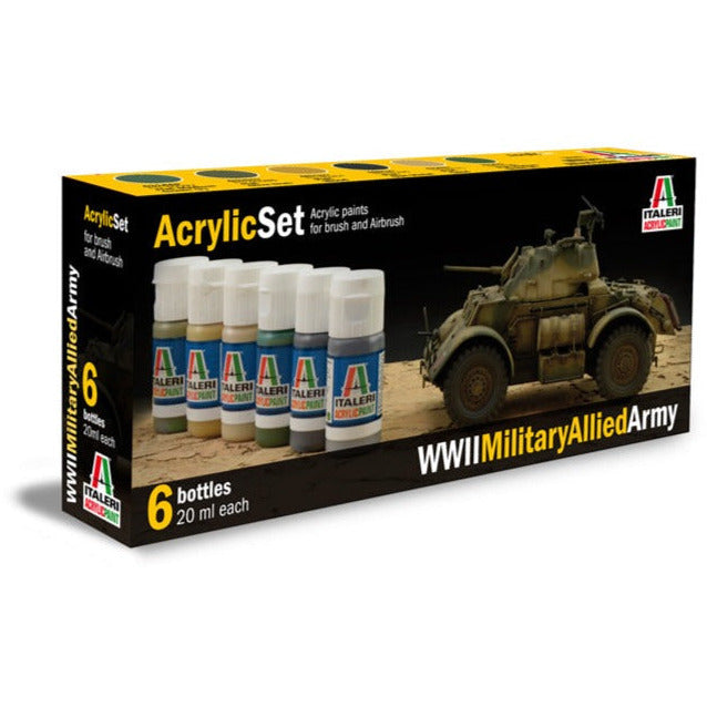 Injection Model Kit 440 Italeri/Vallejo Paint - Allied Soldiers - 6 Pcs – Injection Models Now