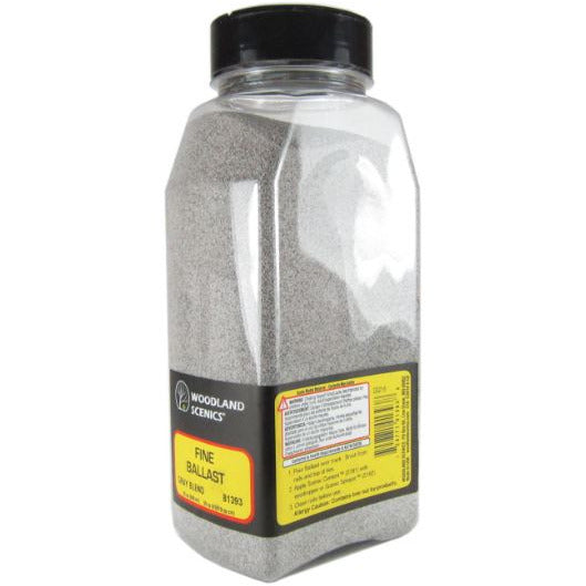 B1393 Woodland Scenics Fine Gray Blend Ballast 945 cm3 Shaker