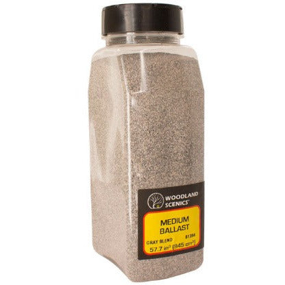 B1394 Woodland Scenics Medium Gray Blend Ballast 819 Cu.Cm Shaker